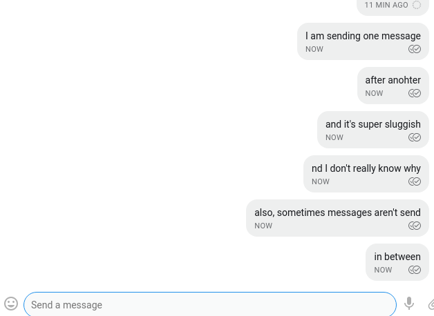 Writing several messages makes the text box sluggish · Issue #3053 ...