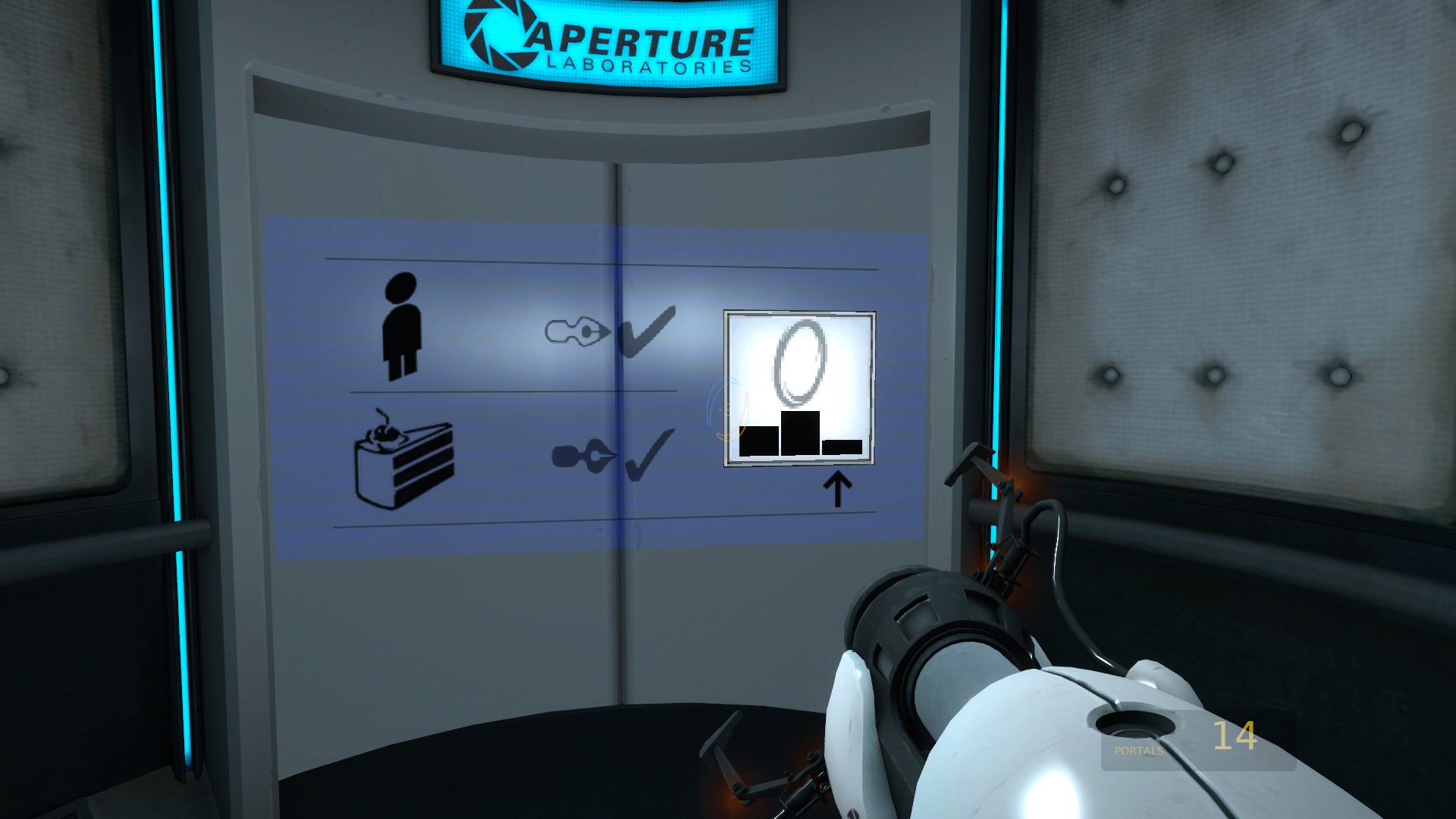 [Portal 1] Numbers in challenge results screen show up as symbols