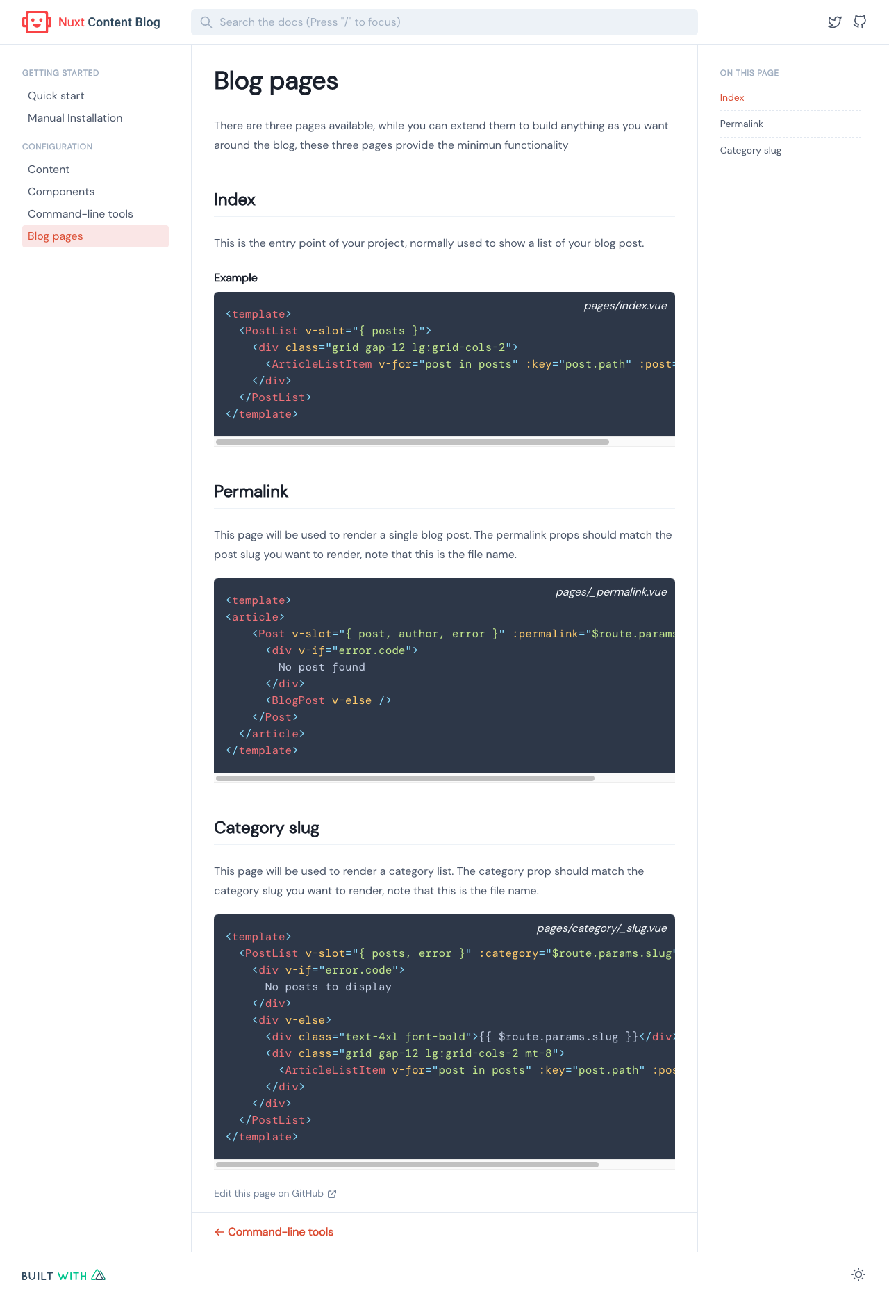 Improve documentation · Issue #13 · 64robots/nuxt-content-blog · GitHub