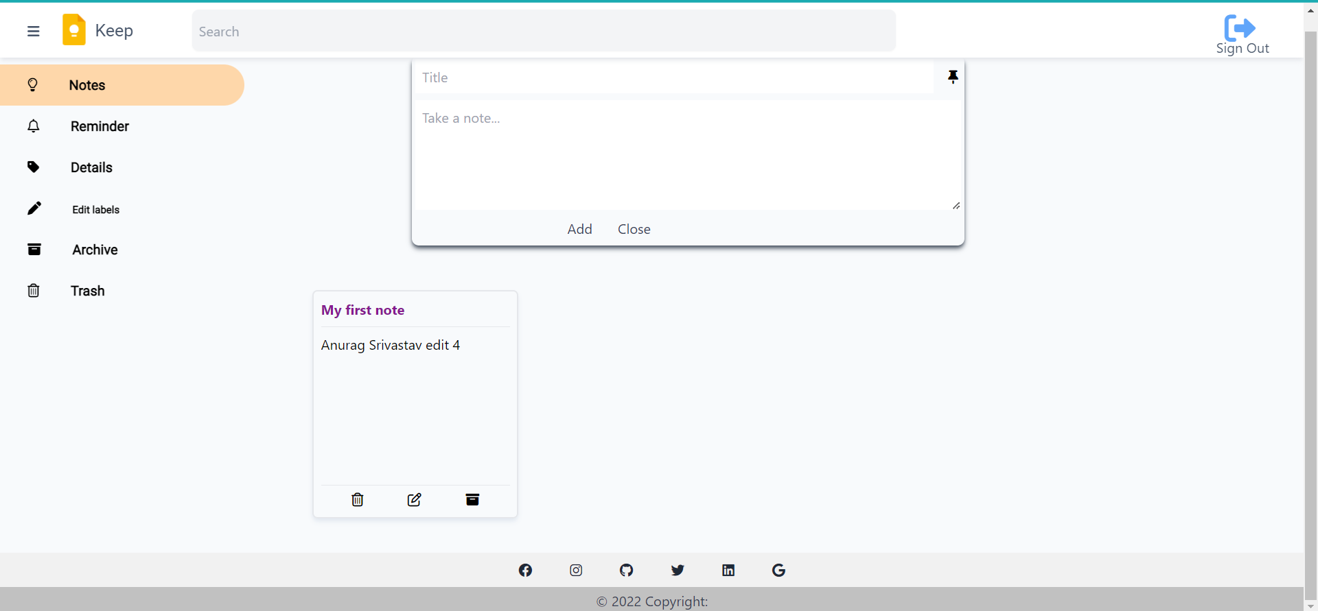 GitHub - anurag-327/Google-Keep-Notes: A minimal Full Stack clone of ...