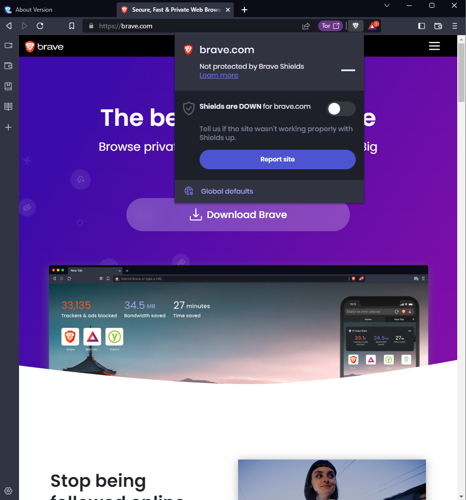 Sites incorrectly listed as having/not having custom shield settings ...