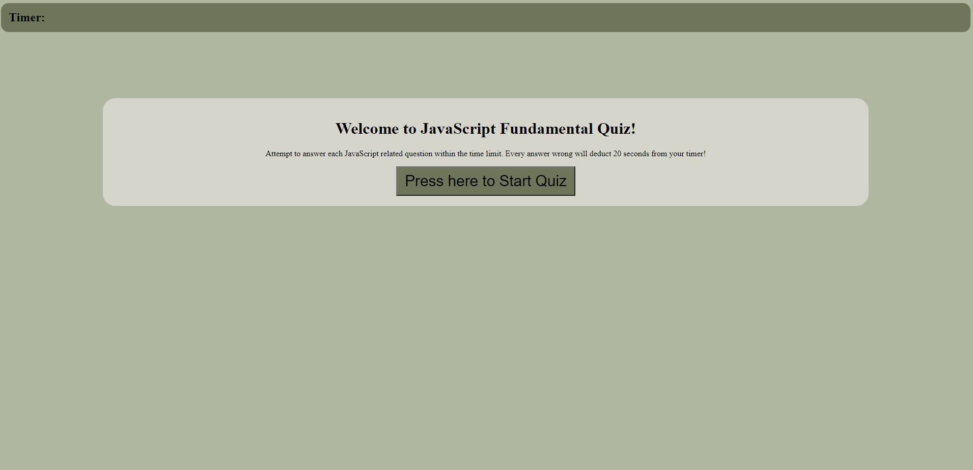 GitHub - a-wiles/Javascript-Quiz · GitHub