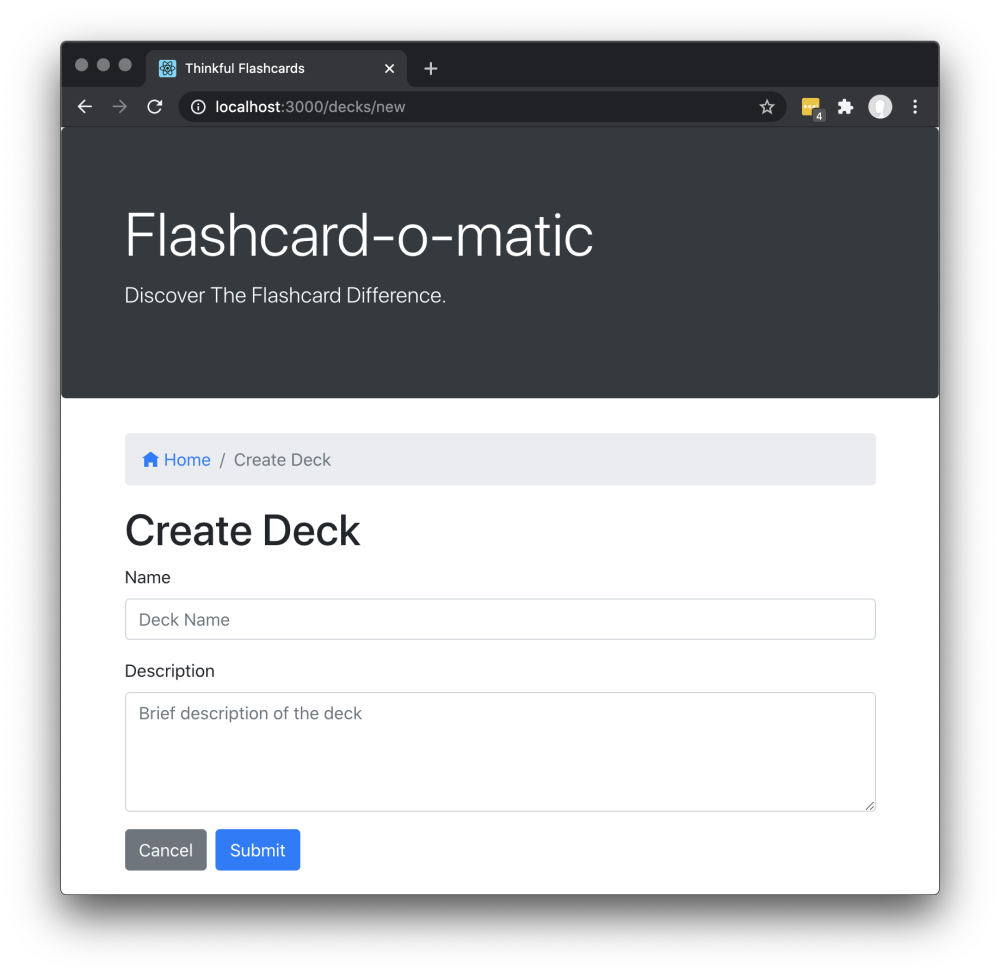 GitHub - daviskj/thinkful-flashcards-app