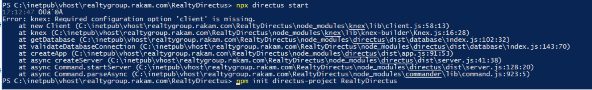 New Project Installation Error · Issue #14274 · directus/directus · GitHub