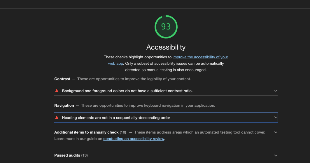 Fix lighthouse accessibility issues for publication · Issue #43054 ...