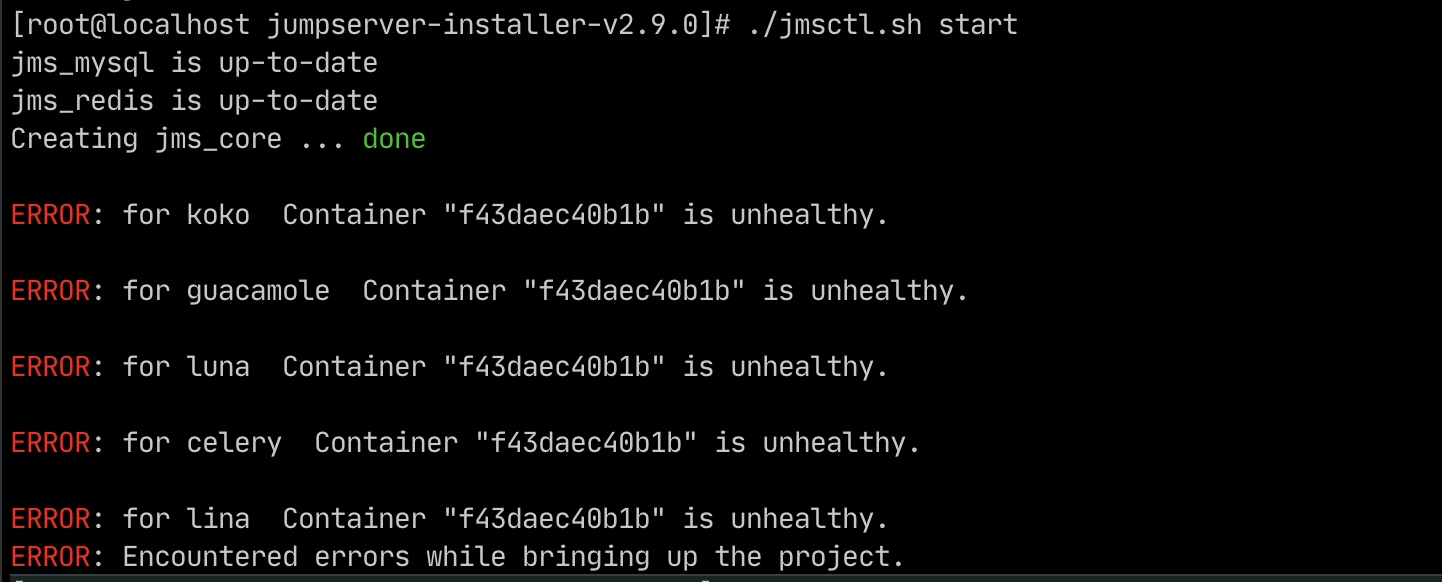 [Bug] v2.9.0安装成功后启动报错 · Issue #5974 · jumpserver/jumpserver · GitHub