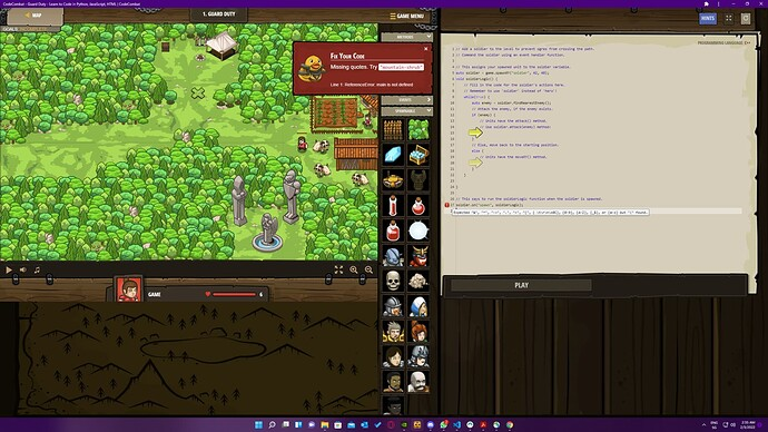 GameDev 2 - Guard Duty CPP · Issue #6526 · codecombat/codecombat · GitHub