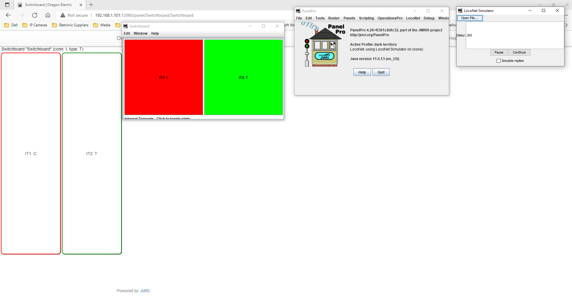 Switchboard Panel and Webserver display of the panel are not the same ...