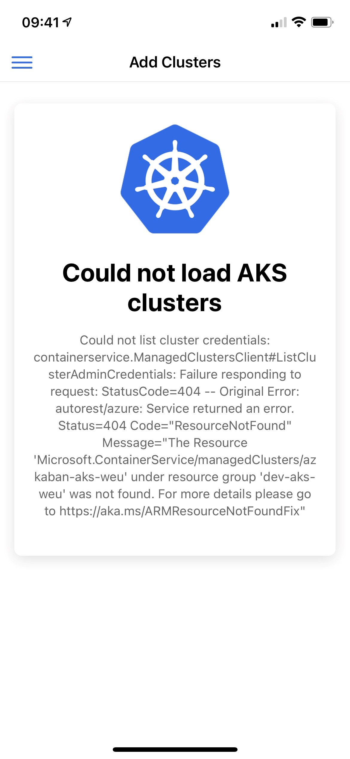 Unable to add multiple Azure AKS clusters · Issue #324 · kubenav ...