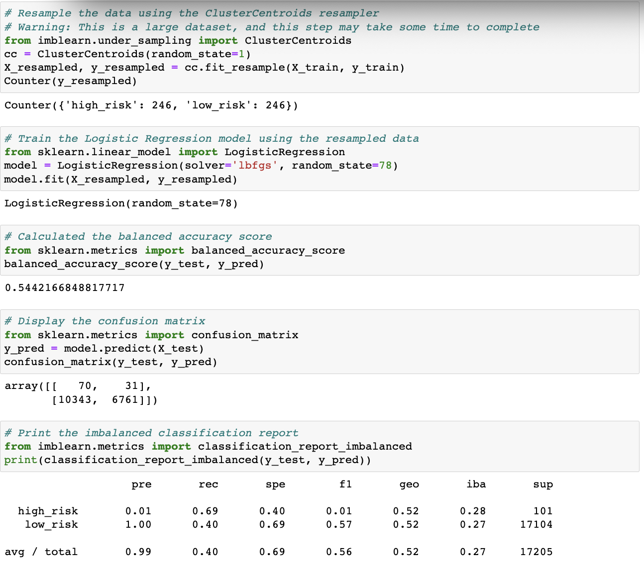 Undersampling