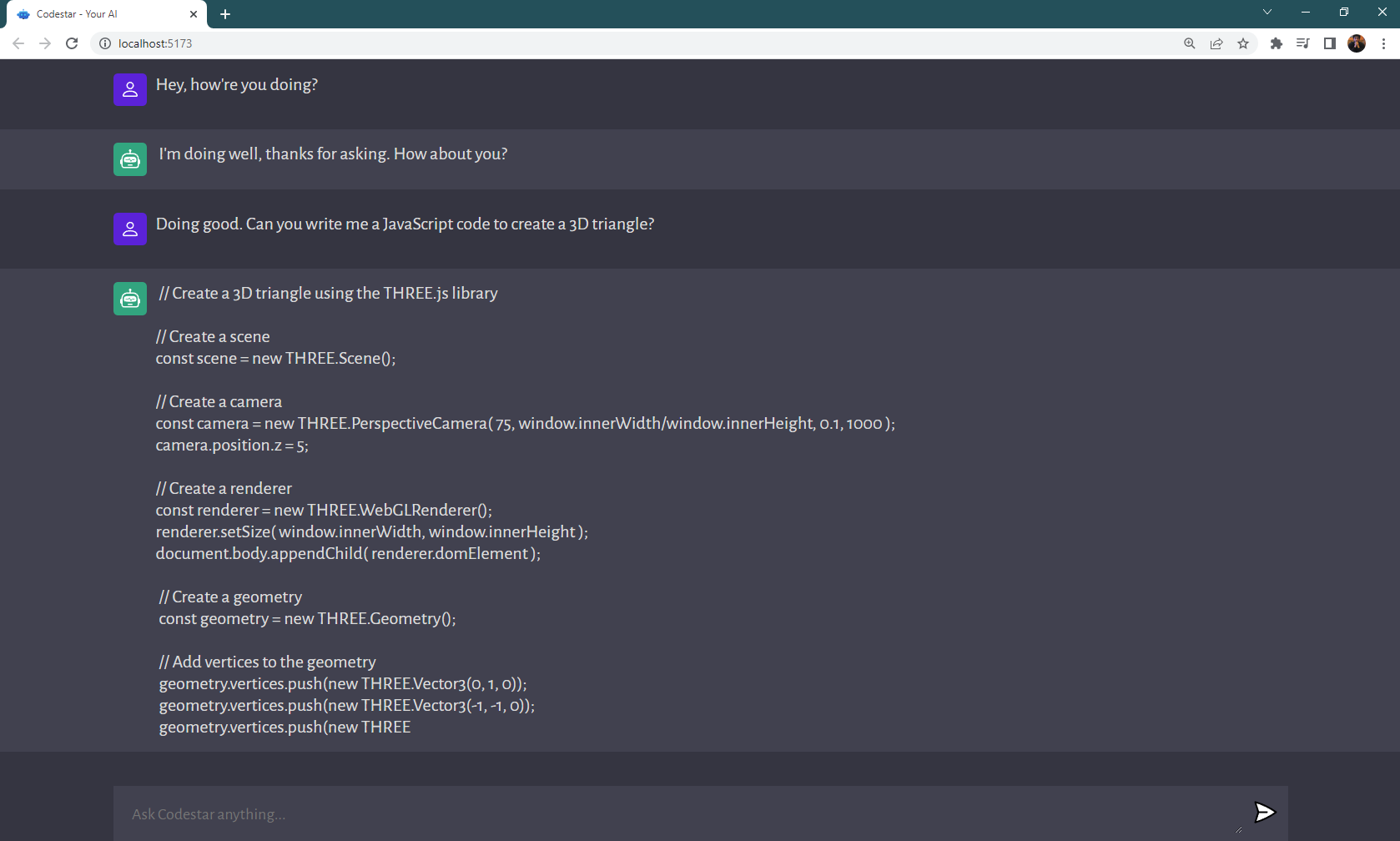 GitHub - azzammasood/codestar: CodeStar - An AI app that replicates ChatGPT