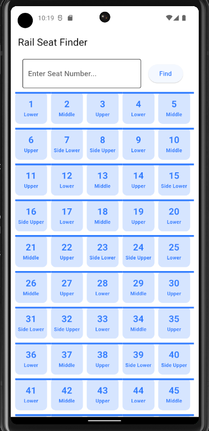 GitHub - arinyadav/Rail-Seat-Finder: A Flutter project as a assignment ...