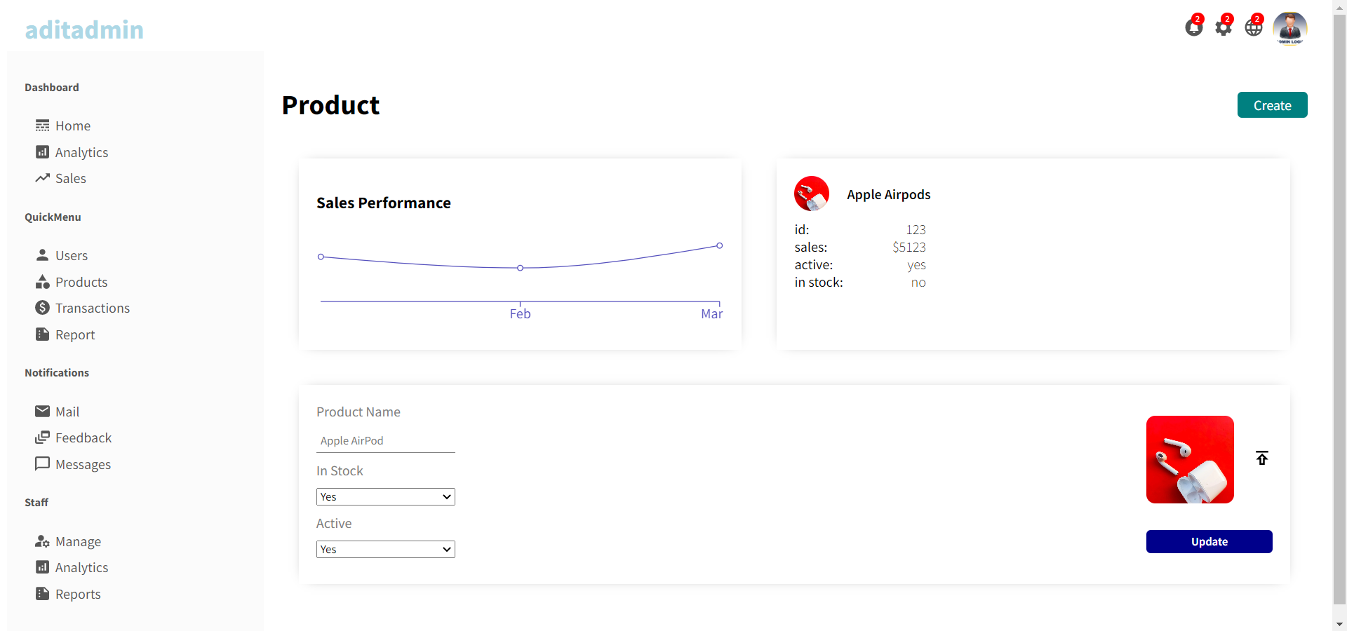 GitHub - adit26data/dashboard: ReactJS admin dashboard
