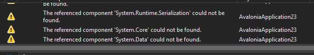 Missing files and incompatible .Net version · AvaloniaUI Avalonia ...