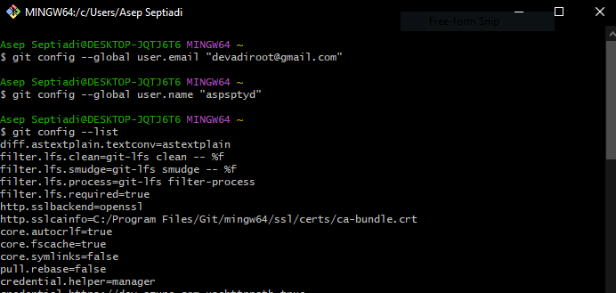 Git config файл. Git config файл