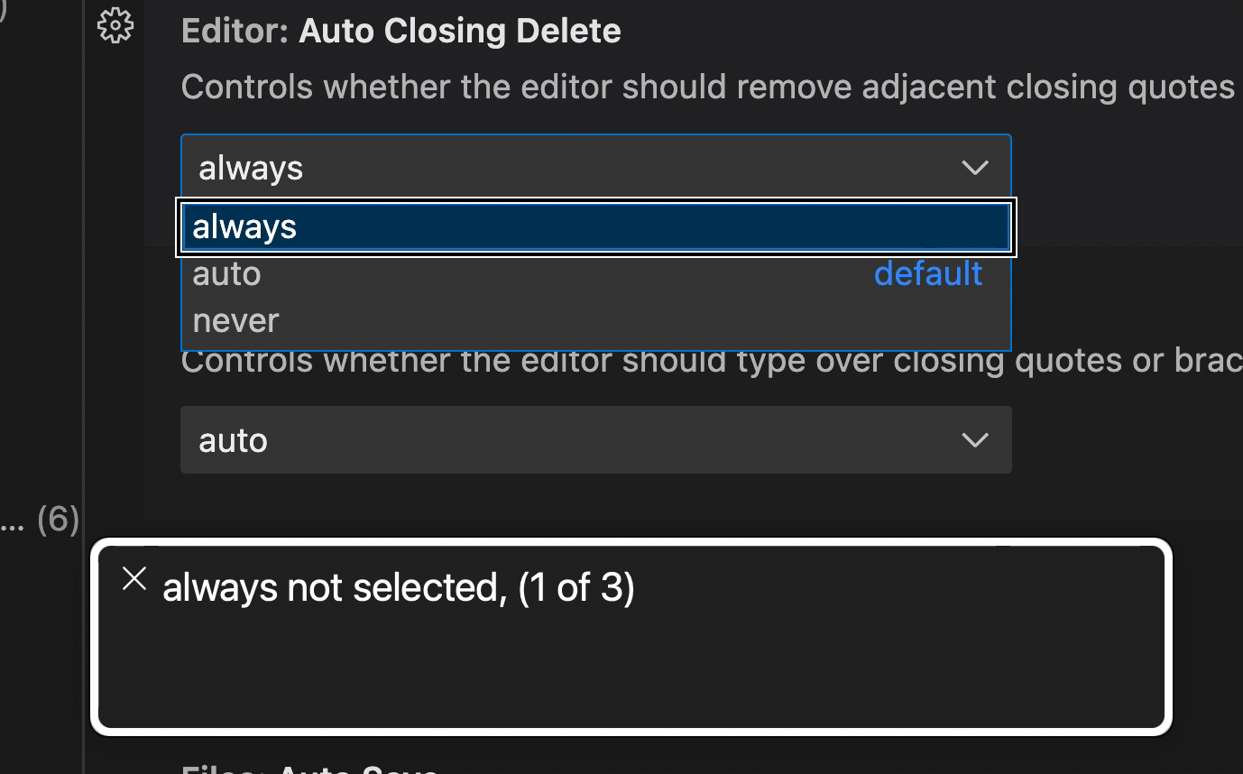 Settings UI value description is not being read by Screen Reader