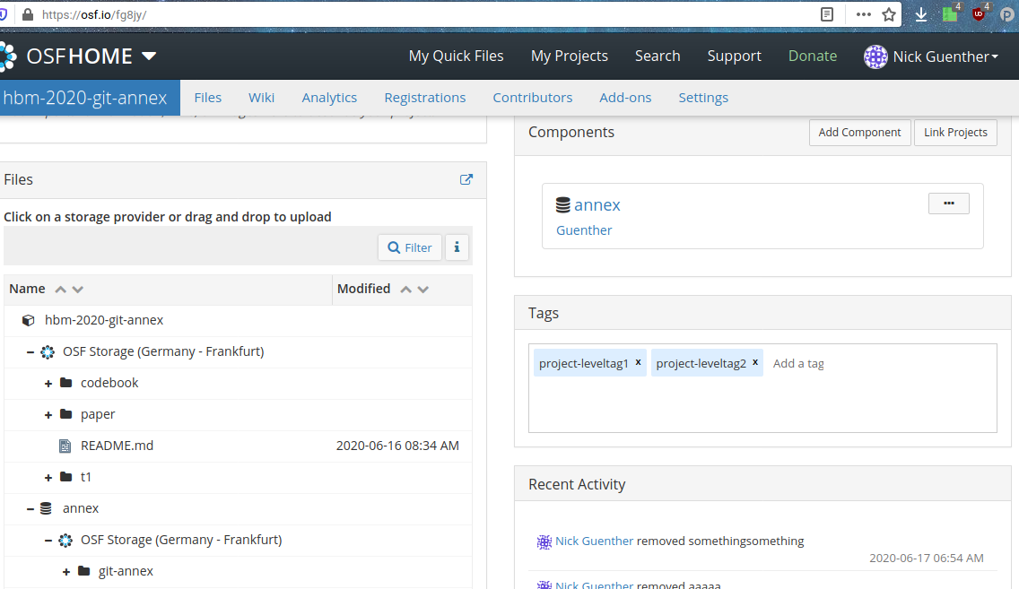 Make projects 1:1 with remotes · Issue #30 · datalad/datalad-osf · GitHub