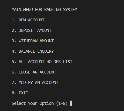 GitHub - ARYANRAJ2405/BANK_MANANGEMENT_SYSTEM