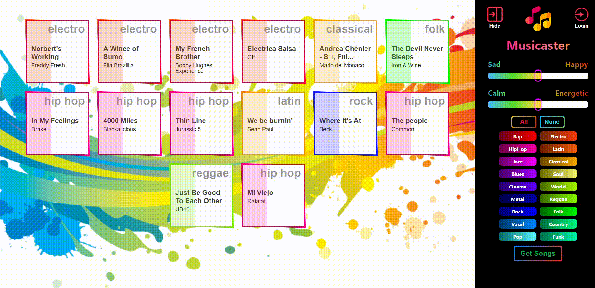 GitHub - RogerRochoRibas/MusicProject: Using the Musicovery API to give ...