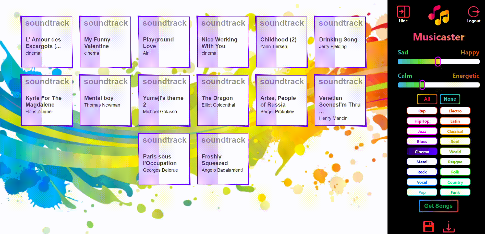 GitHub - RogerRochoRibas/MusicProject: Using the Musicovery API to give ...