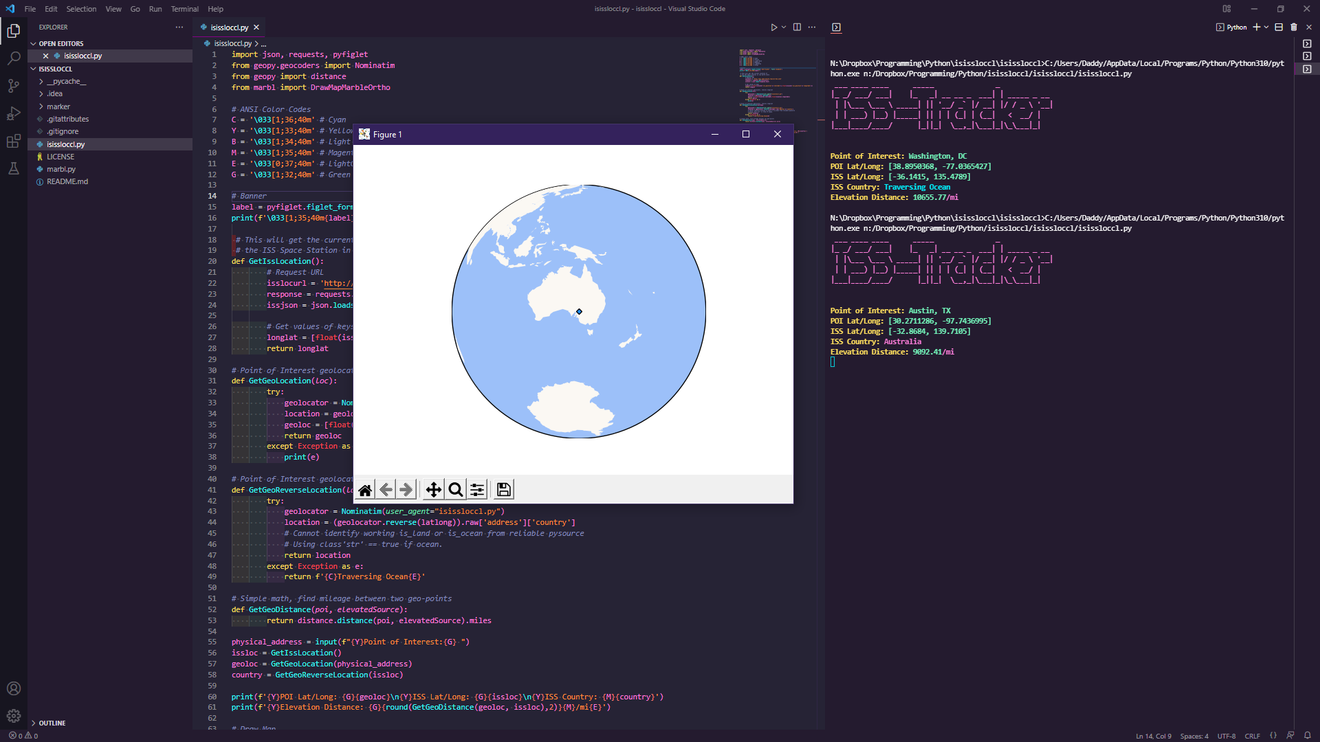 GitHub - herboren/isissloccl: ISS range tracker between two given ...
