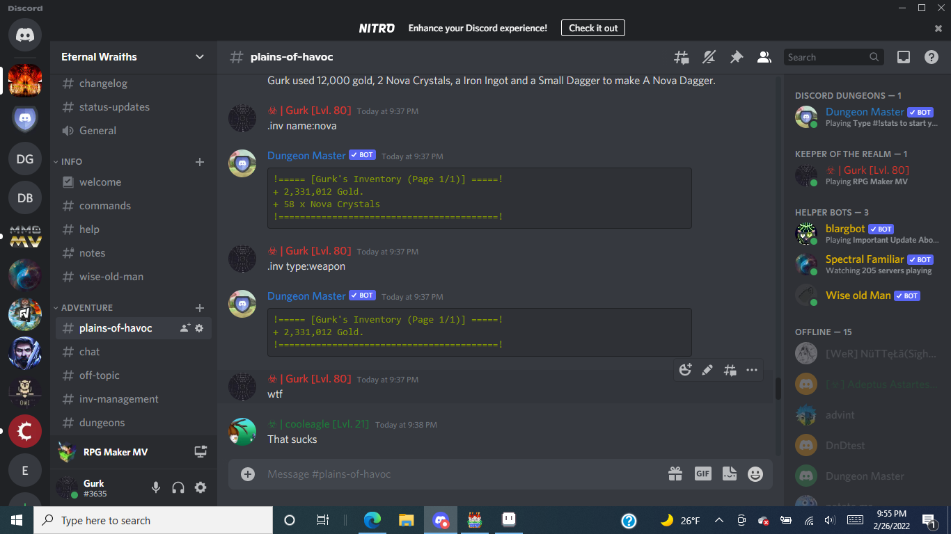 🐛 Bug Report: Crafting nova dagger but did not recieve dagger · Issue ...