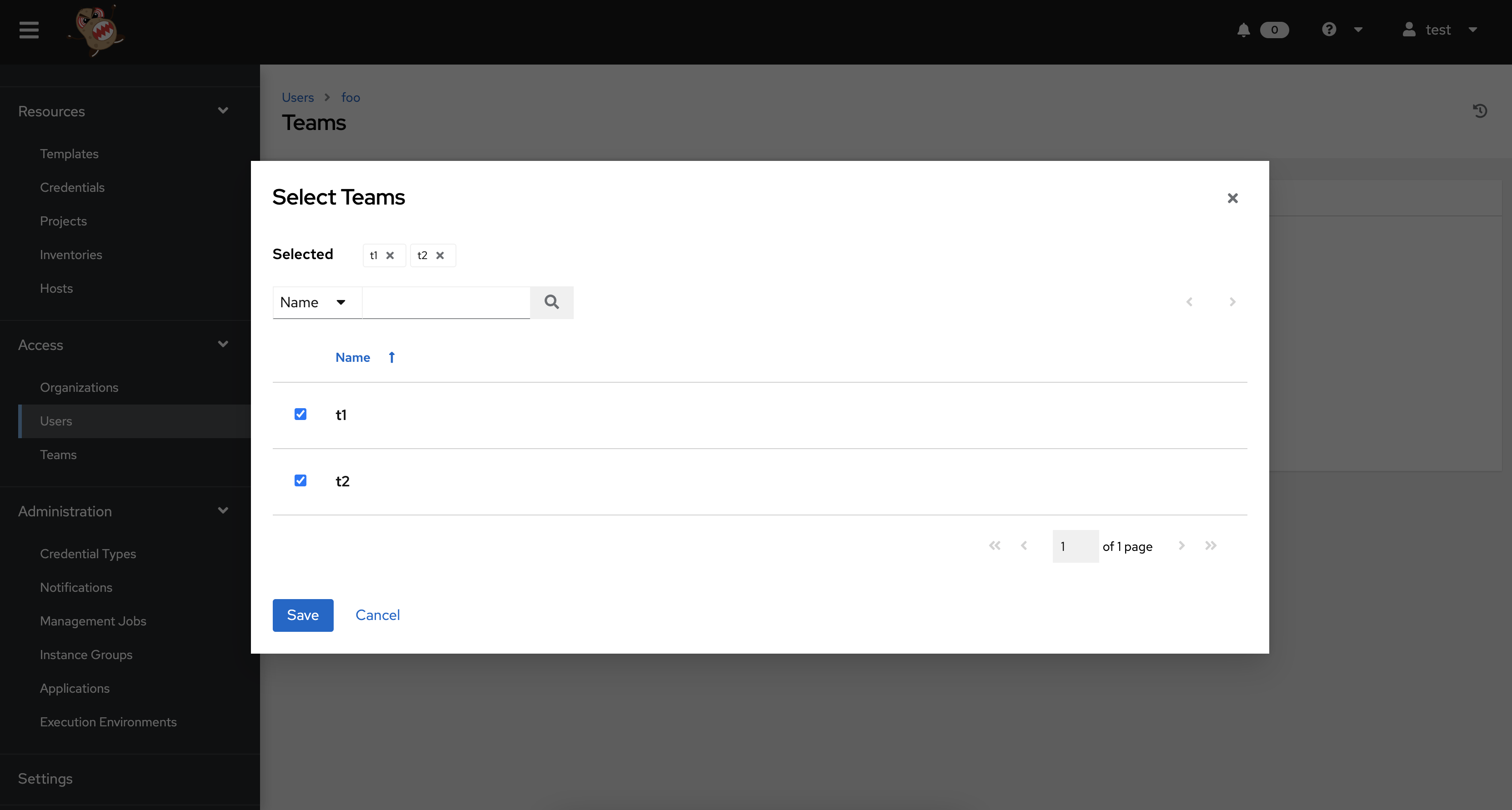 Feature: add user to (multiple) teams in Users screen · Issue #1208 ·  ansible/awx · GitHub