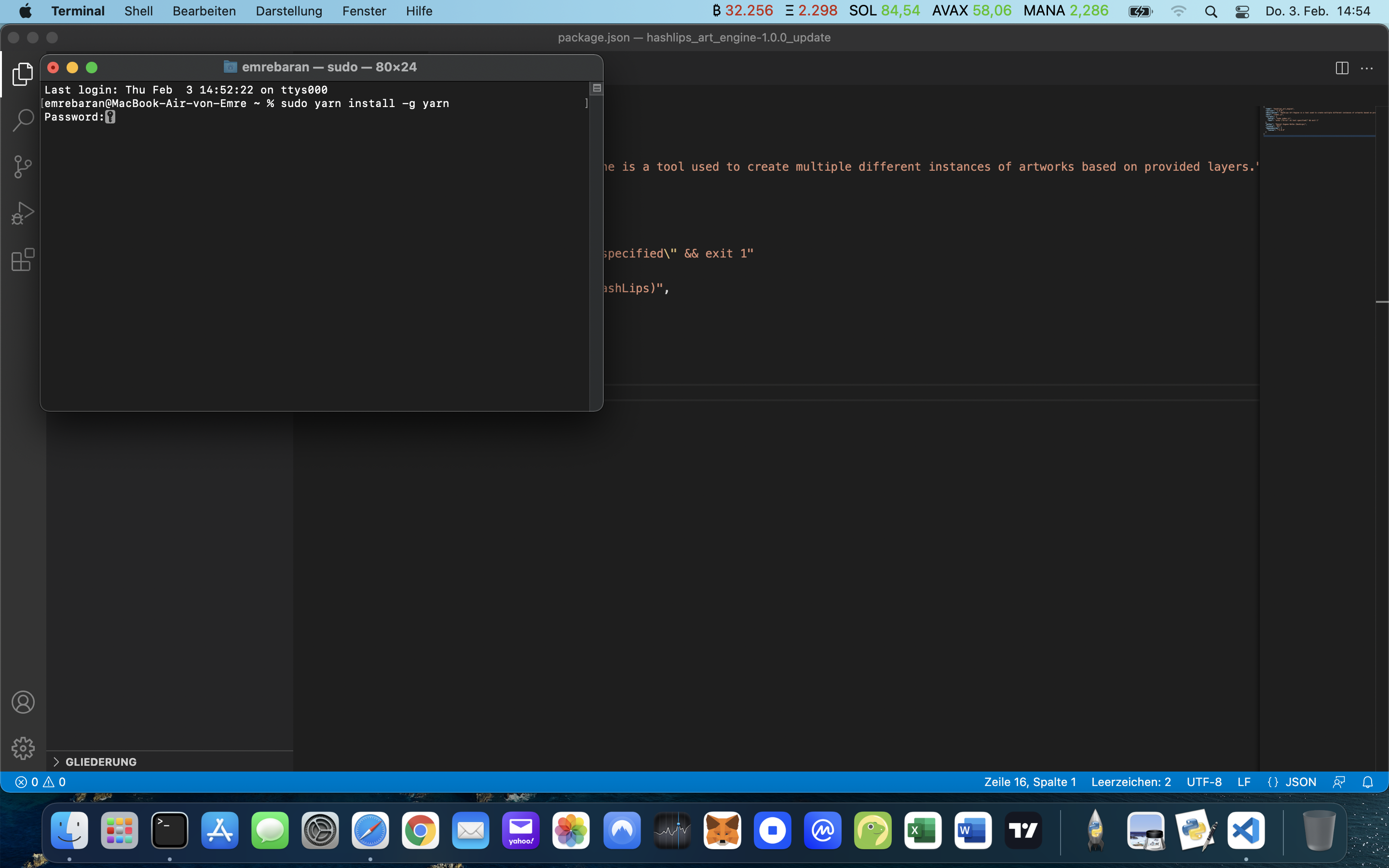 Error yarn add all or npm install yarn · Issue #662 · HashLips/hashlips ...