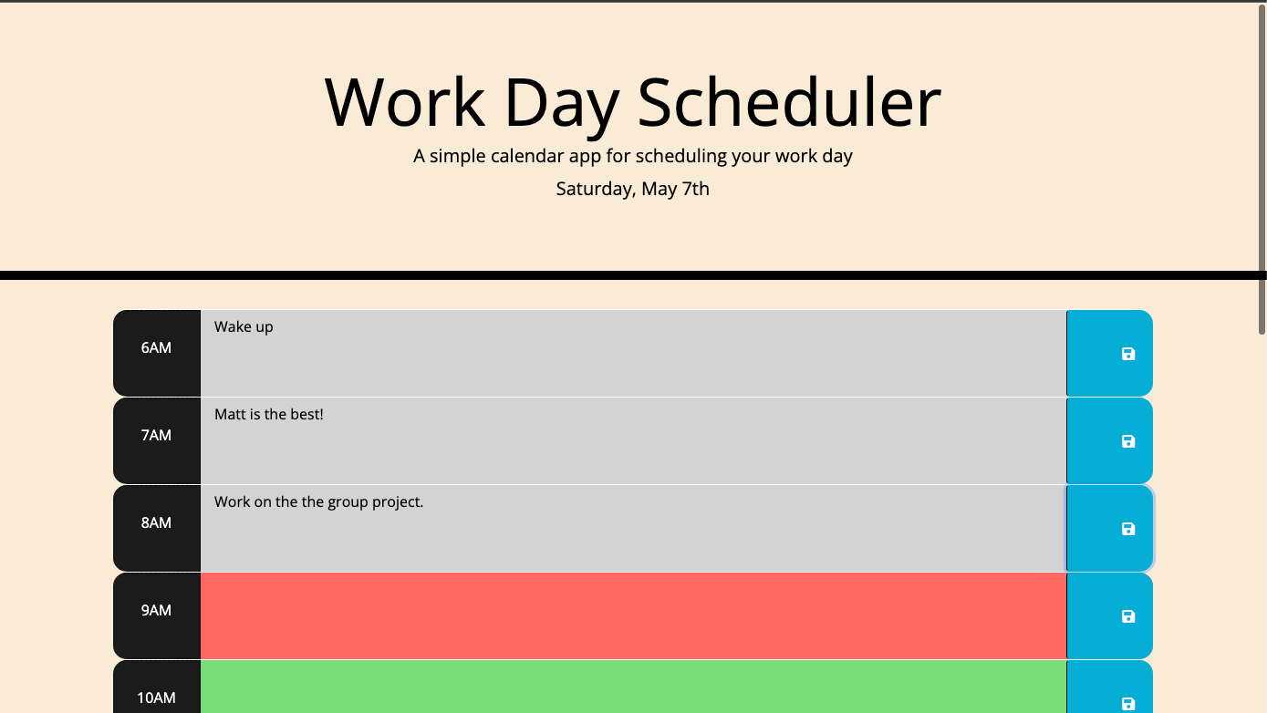 GitHub - mattgaither/workday-scheduler