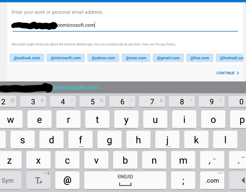 Outlook app unable to load email after user enrolled device using ...