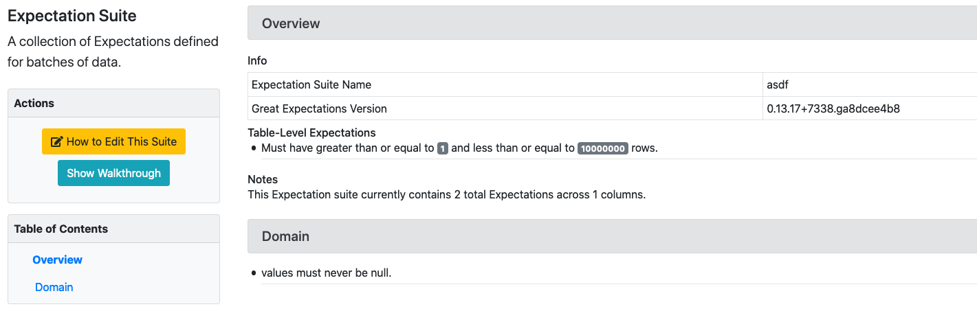 Comments not rendering in Data Docs and Validator output for v3 API ...