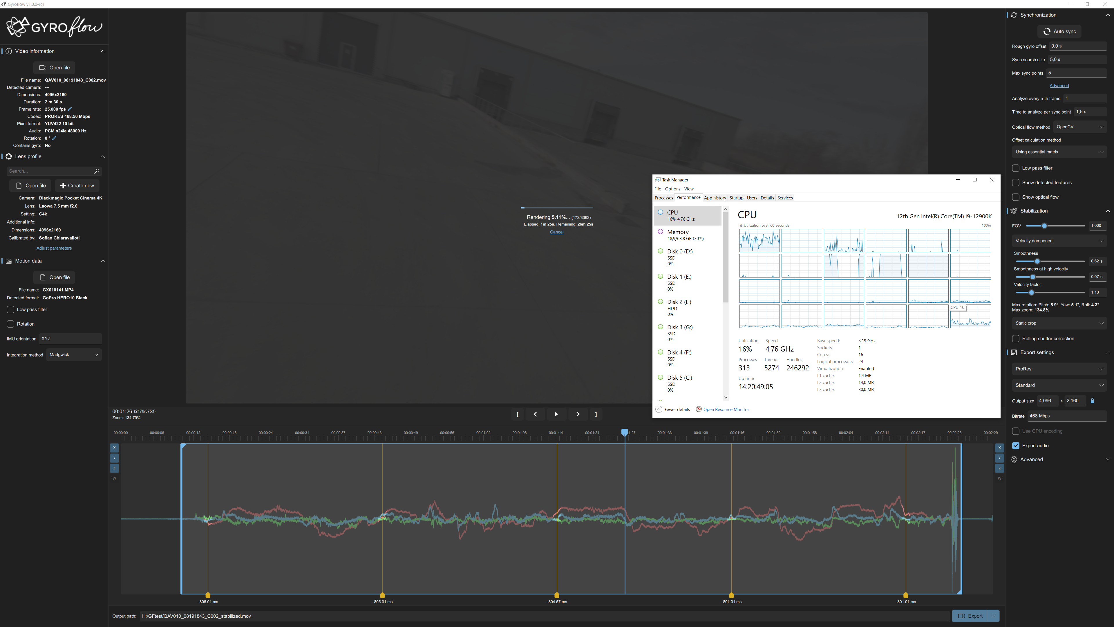[Possible Bug]: Prores encoder using only 1 core on 12gen Intel ...
