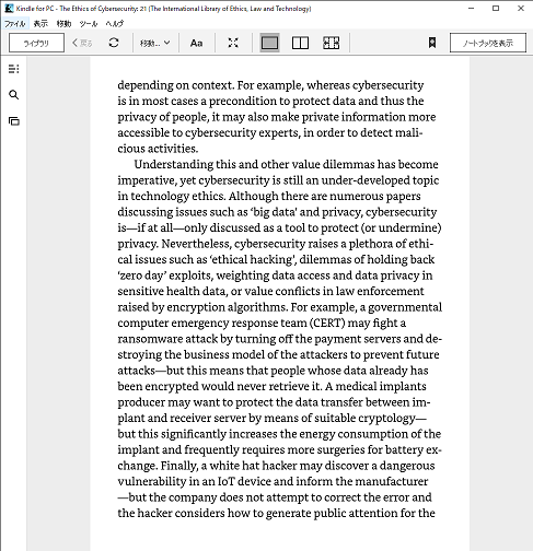 Kindle for PC - The Ethics of Cybersecurity_ 21 (The International Library of Ethics, Law and Technology) 2022_11_08 23_22_07