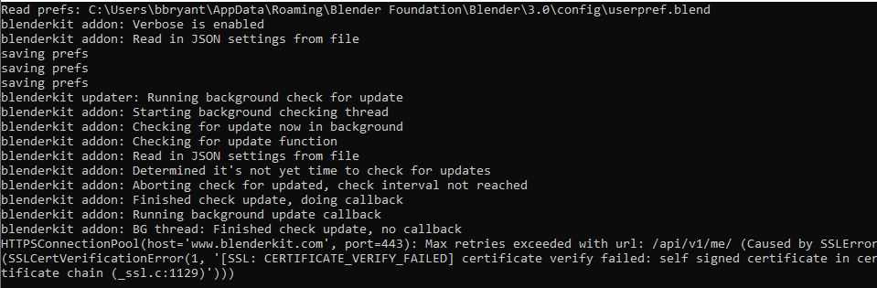 Self Signed SSL error · Issue #36 · BlenderKit/BlenderKit · GitHub