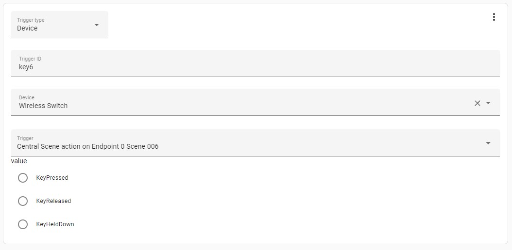 Central Scene action "value: KeyPressed" not showing in UI after ...