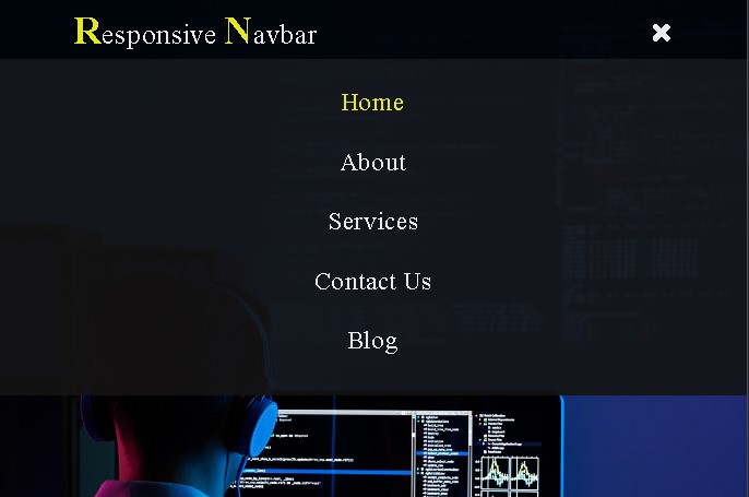 GitHub - Rajender-01/Responsive-Navbar: Make a responsive navbar using ...