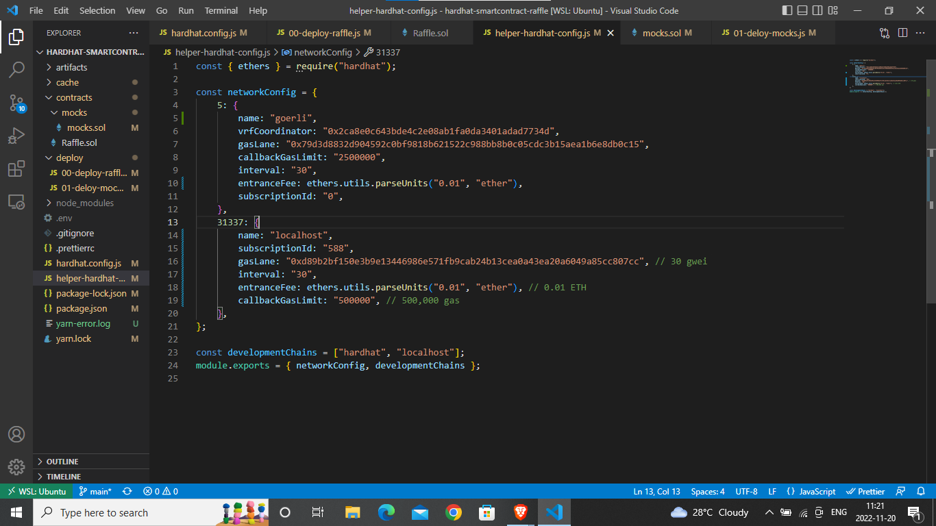 Error: No Contract deployed with name VRFCoordinatorV2Mock ...