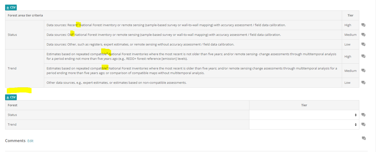 Add notes - tier table · Issue #2241 · openforis/fra-platform · GitHub
