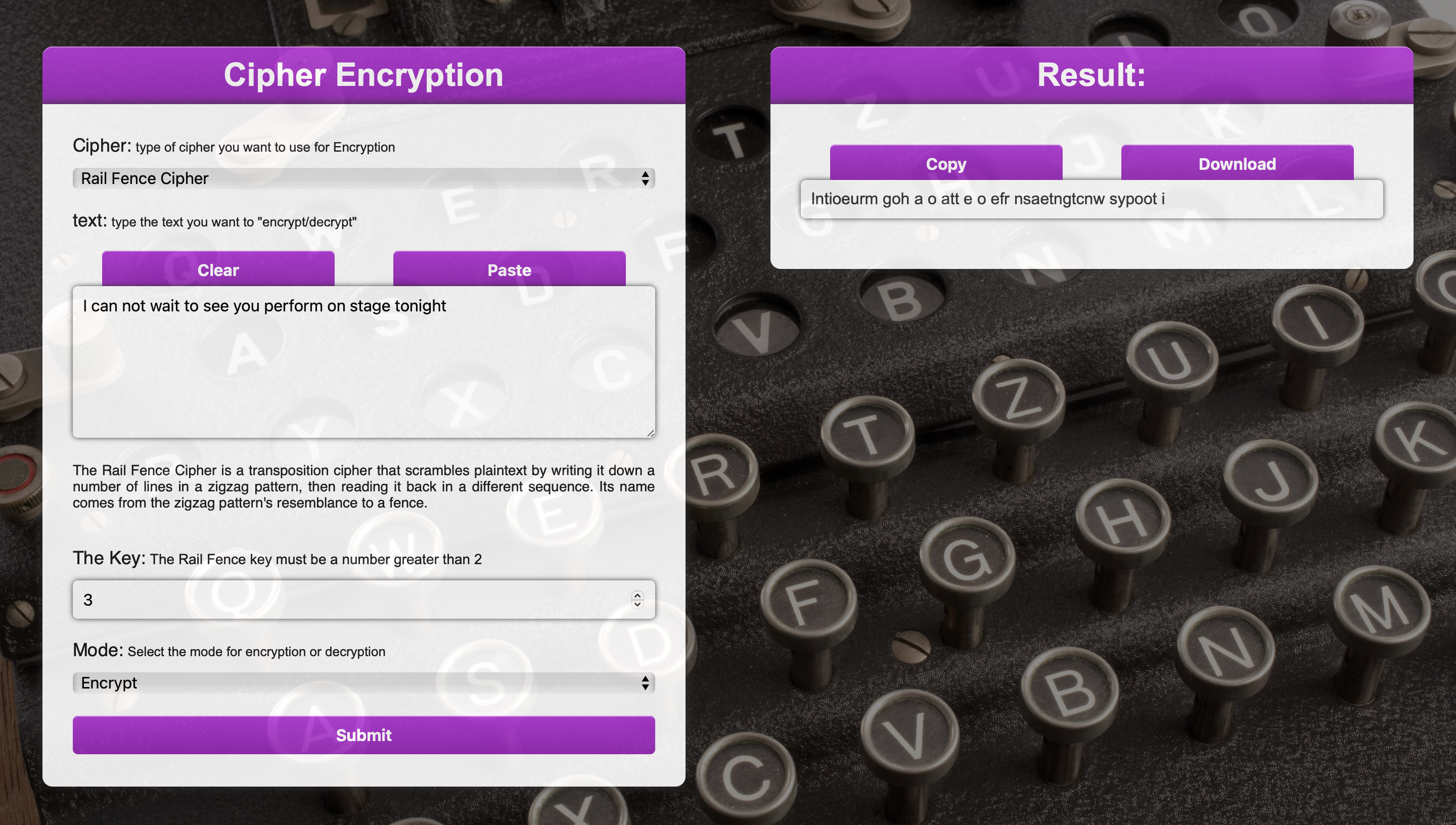 GitHub - JoodSaeed/Ciphers-project: A simple web application to encrypt ...