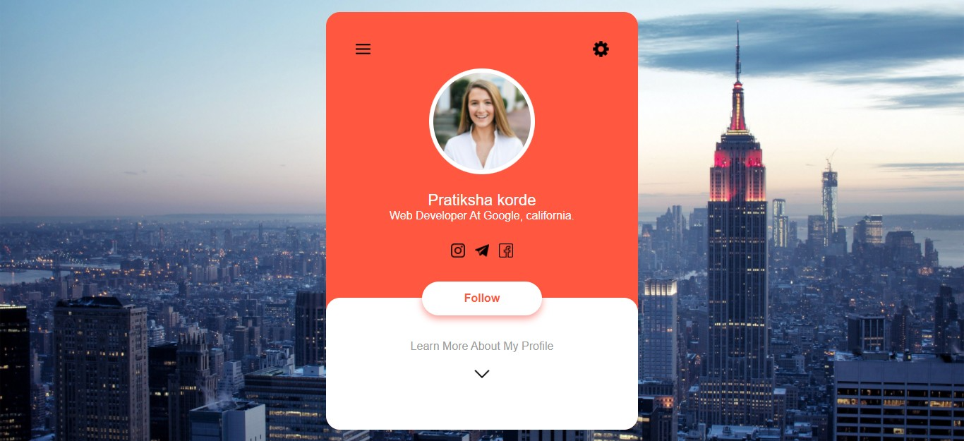 GitHub - 30pratiksha/Info-card: User Info card using Html & CSS.