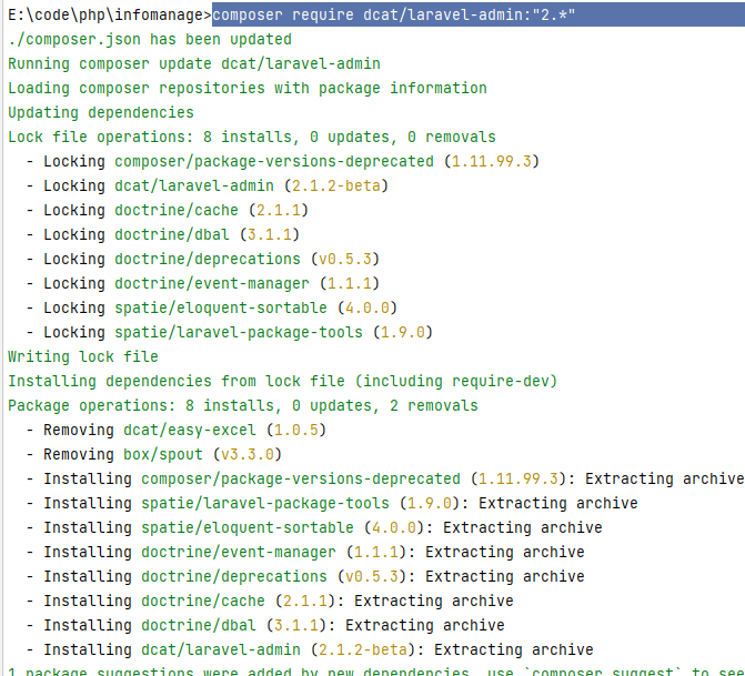 Composer 无法同时安装 easy-excel · Issue #1475 · jqhph/dcat-admin · GitHub