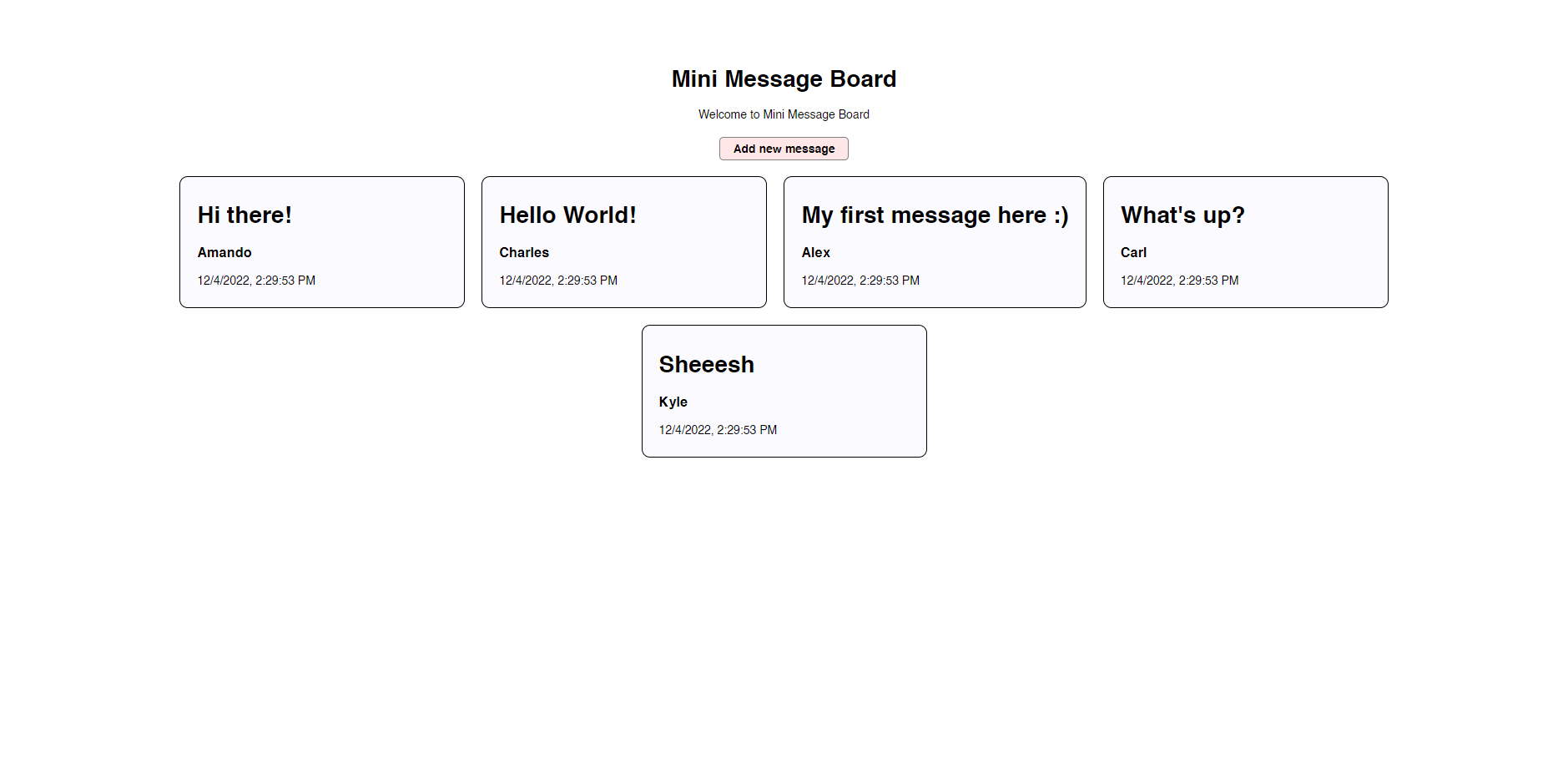 GitHub - Kartohan/mini-message-board-TOP-project: Mini Message Board ...