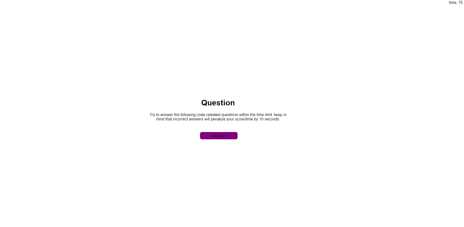 GitHub - christianjF9/Code-Quiz
