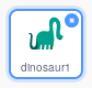 In the sprite corral, "dinosaur1"