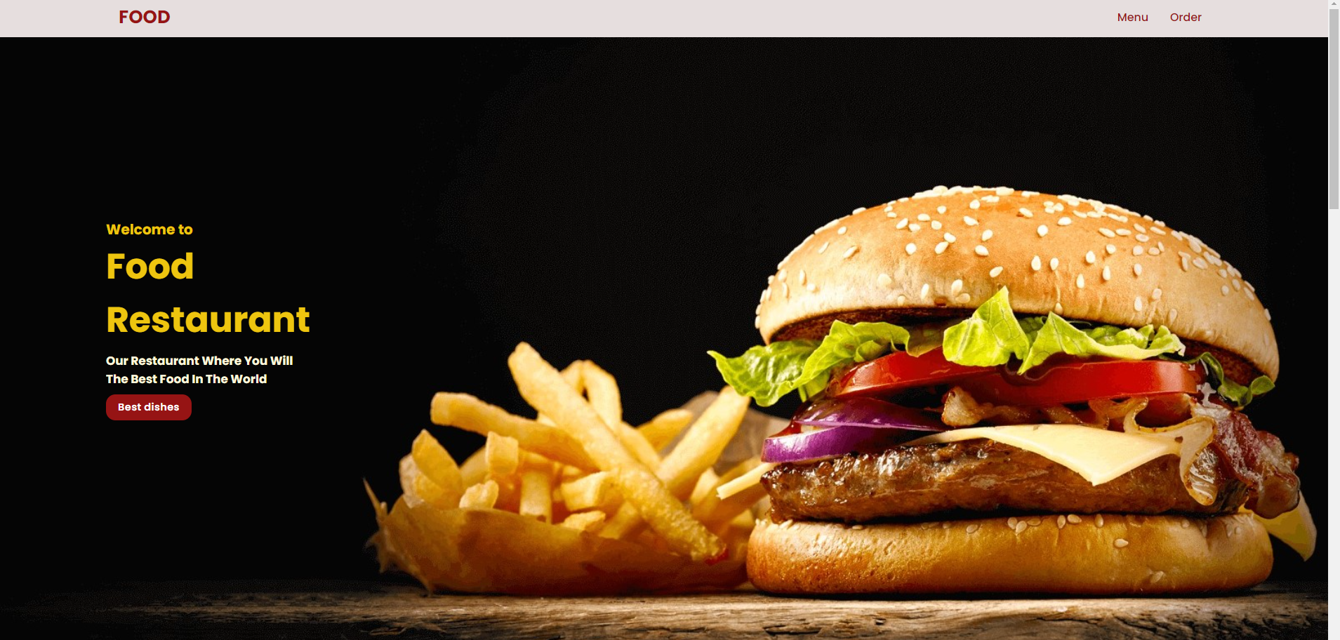 GitHub - Yazeedalshehri/Restaurant-Menu-Page: Burger shop restaurant ...