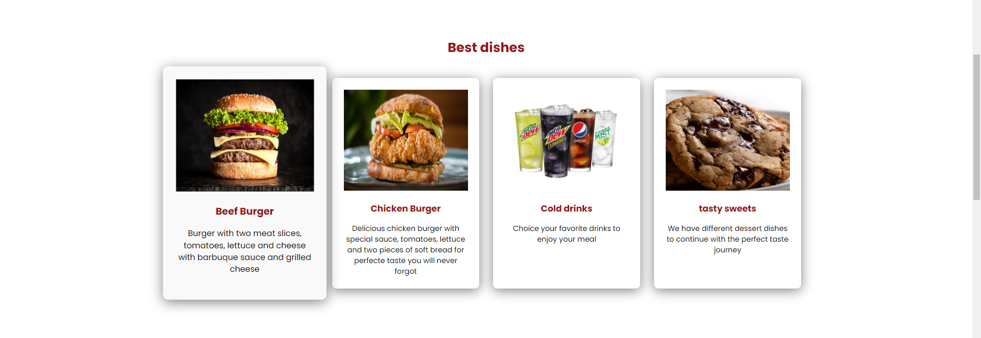 GitHub - Yazeedalshehri/Restaurant-Menu-Page: Burger shop restaurant ...