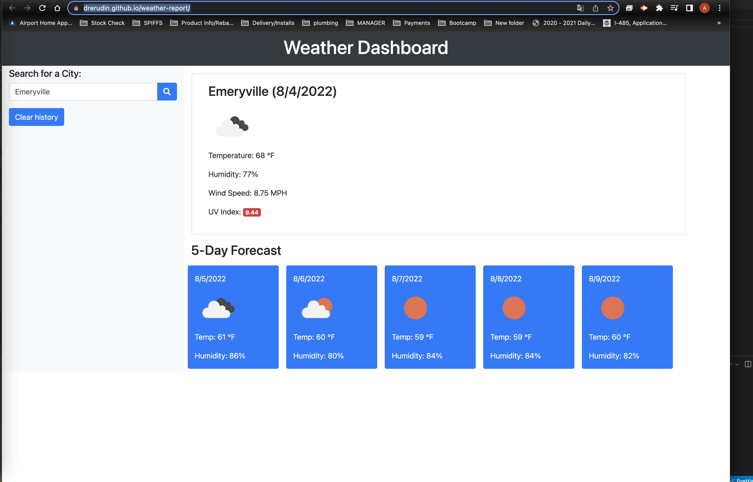 GitHub - drerudin/weather-report
