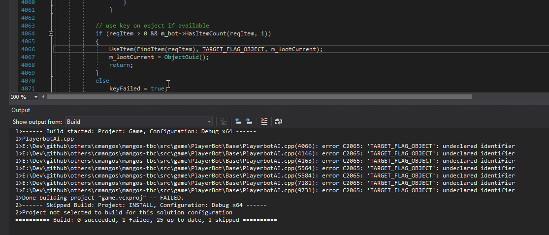 [TBC] Can't compile Playerbot on latest core. · Issue #1986 · cmangos ...