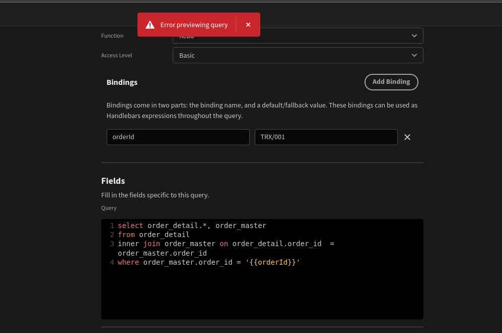 Suddenly Error Previewing Query · Budibase budibase · Discussion 4879