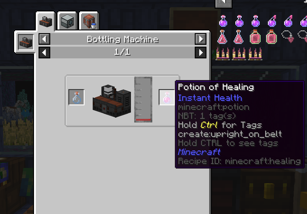 Health/Regen potions brewing recipes not showing in JEI · Issue #809 ...